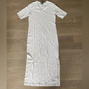 Lauren by Ralph Lauren Grey long cotton dress